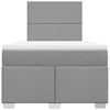 vidaXL Giroletto a Molle con Materasso Grigio Chiaro 120x200cm Tessuto