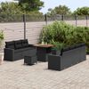 vidaXL Set Divano da Giardino con cuscino 10 pcs Nero
