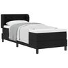 vidaXL Letto a molle con testiera Nero 80 x 200 cm Tessuto