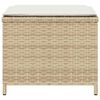 vidaXL Set da Pranzo da Giardino 5 pz con Cuscini Beige in Polyrattan