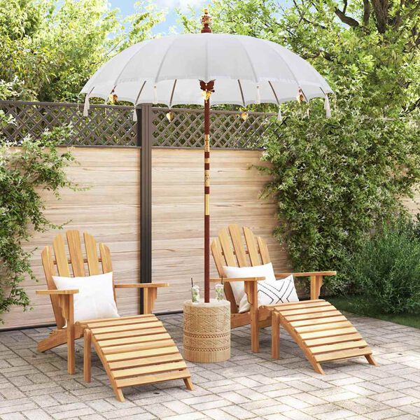 vidaXL Parasol Balinese Crema 185 x 185 x 260 cm