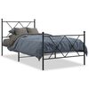vidaXL Giroletto con Testiera e Pediera Metallo Nero 90x190 cm