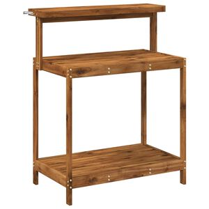 vidaXL Banco da Giardinaggio Esterno 86,5 x 48,5 x 106 cm Naturale