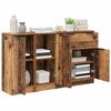 vidaXL Credenza con cassetto 3 pcs Legno vecchio Legno multistrato