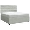 vidaXL Giroletto a Molle con Materasso Grigio Chiaro 180x200cm Velluto