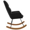 vidaXL Sedia a Dondolo Nera in Velluto