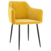 vidaXL Sedie da Pranzo 2 pz Giallo Senape in Velluto