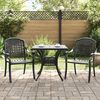 vidaXL Set di Tavolo da Giardino 3 pcs Nero Alluminio pressofuso