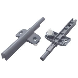 vidaXL Smorzatore a Chiusura Morbida 2 pcs Grigio 125 x 47 x 15 mm PP