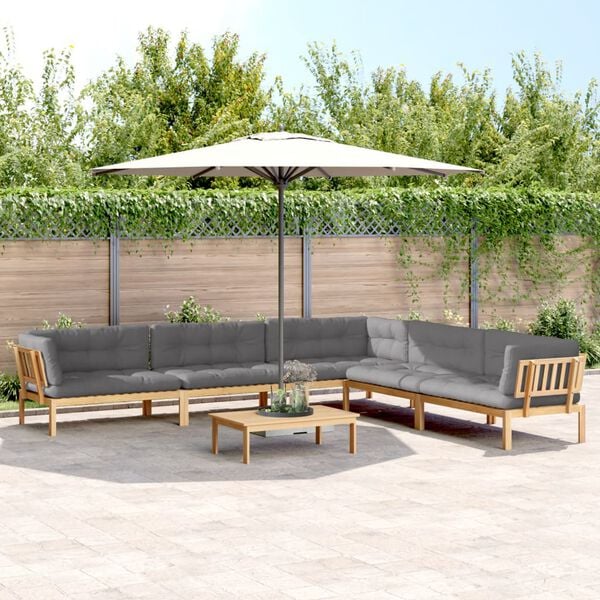 vidaXL Set Divano Pallet da Giardino 6 pz con Cuscini Massello Acacia