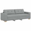 vidaXL Divano a 3 posti Grigio Chiaro 220x78x80 cm in Tessuto