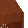 vidaXL Focolare Marrone 50 x 50 x 100 cm Acciaio CorTen