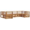 vidaXL Set divani 6 pcs Naturale Legno di Acacia Massello
