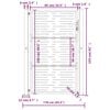 vidaXL Cancello da giardino 100x150 cm in acciaio Corten design quadrato