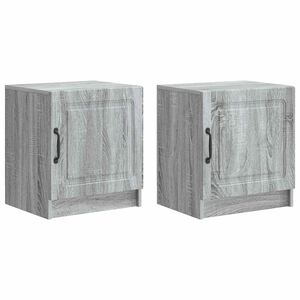 vidaXL Armadio da Notte 2 pcs Grigio Sonoma 43 x 34,5 x 47 cm