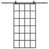 vidaXL Porta Scorrevole con Ferramenta Nera 102x205 cm in Vetro ESG