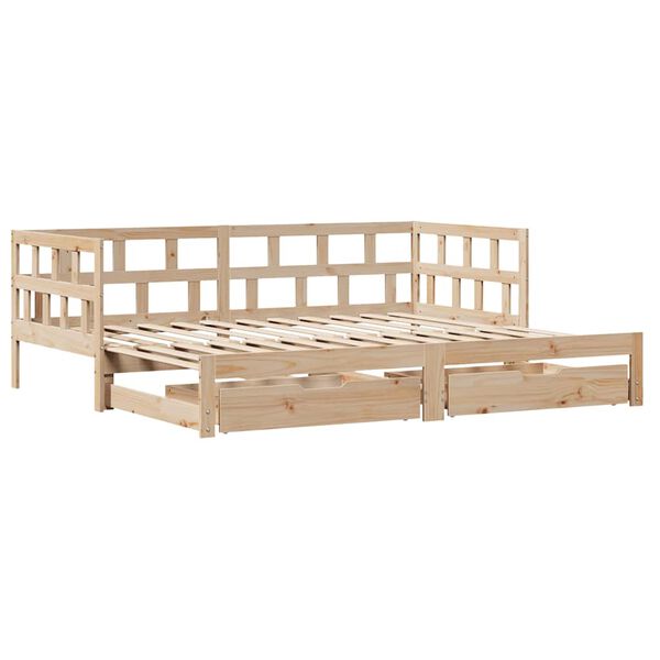 vidaXL Divano Letto Estraibile con Cassetti senza Materasso 90x190 cm