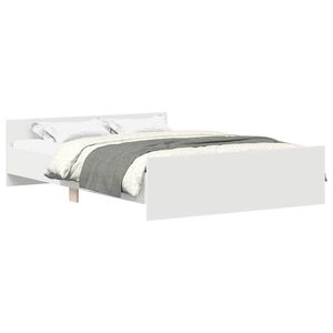 vidaXL Giroletto con Testiera e Pediera Bianco 120x190 cm