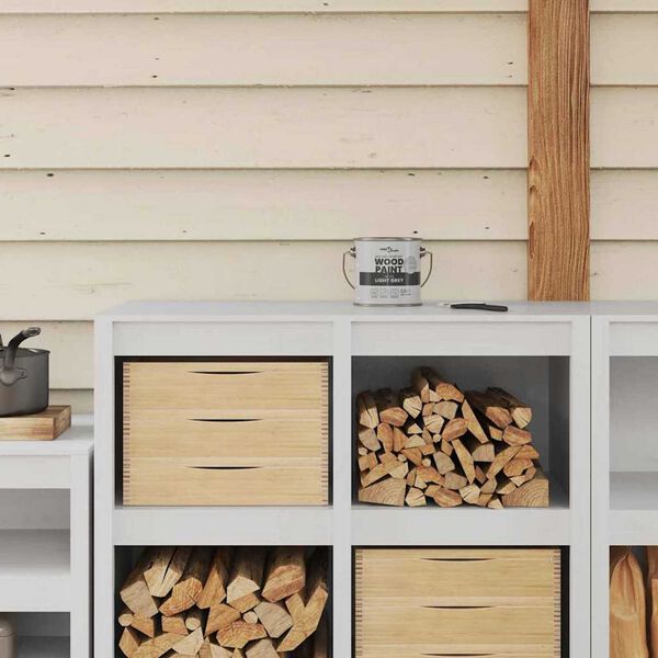 vidaXL Vernice per legno Grigio 16,5 x 16,5 x 15,9 cm Stampa da parete