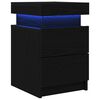 vidaXL Armadio da Notte 2 pz Rovere Nero 35 x 39 x 55 cm