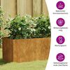 vidaXL Fioriera Rialzata da Giardino 200x40x40 cm in Acciaio Corten