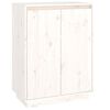 vidaXL Scarpiera Bianca 60x35x80 cm in Legno Massello di Pino