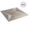 vidaXL Pannelli da parete 24 pcs Beton Stella 50 x 50 cm Schiuma XPS