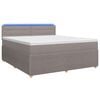vidaXL Letto box spring con materasso Tortora 140 x 200 cm Tessuto