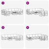vidaXL Set di divani da esterno 10 pcs Naturale e Antracite