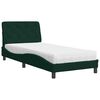 vidaXL Letto con Materasso Verde Scuro 80x200 cm in Velluto