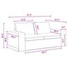 vidaXL Set di divani 2 pcs Grigio scuro 182 x 80 x 82 cm Tessuto