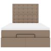 vidaXL Struttura Letto Pouf con Materasso 120x200 cm Similpelle