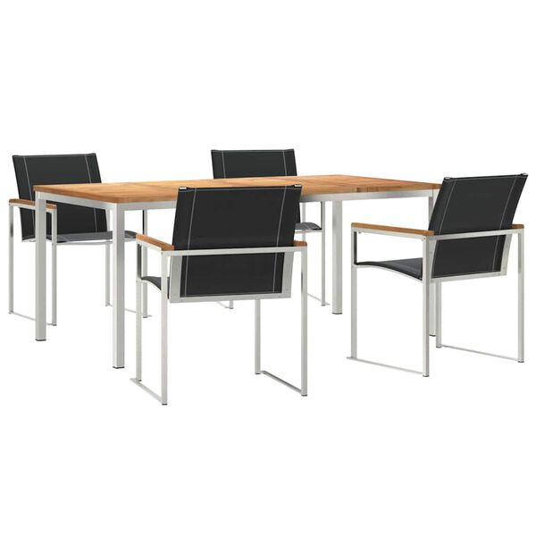 vidaXL Set da Pranzo per Giardino 5 pcs Legno di Acacia Massello