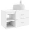 vidaXL Set di mobili per il bagno 2 pcs Bianco Legno ingegnerizzato