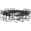 vidaXL Set da Pranzo da Giardino 9 pz Nero in Polyrattan
