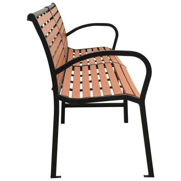 vidaXL Panca da Giardino Doppia 251 cm in Acciaio e WPC