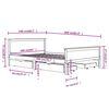 vidaXL Giroletto con 4 Cassetti in Legno Massello di Pino 160x200 cm