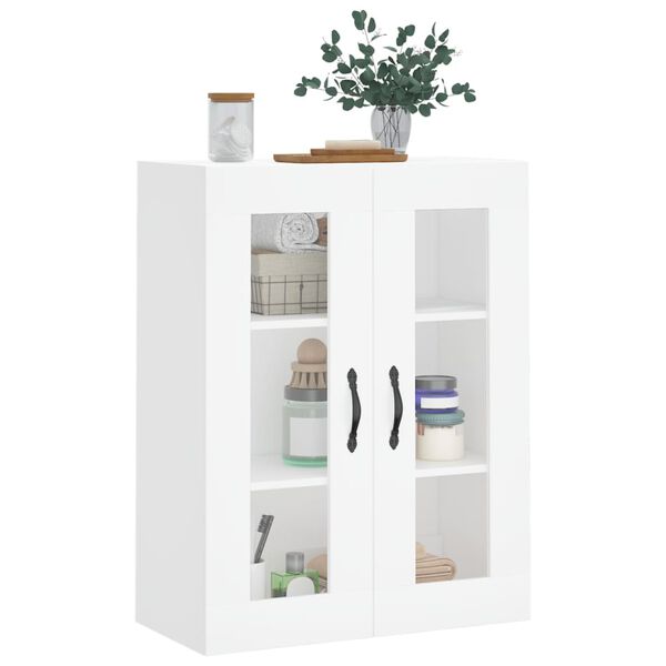 vidaXL Mobile a Parete Bianco 69,5x34,90 cm in Legno Multistrato
