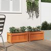 vidaXL Fioriere da Giardino 2pz Marrone Cera Legno Massello di Pino