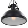 vidaXL Lampada da Soffitto Nera Rotonda E27