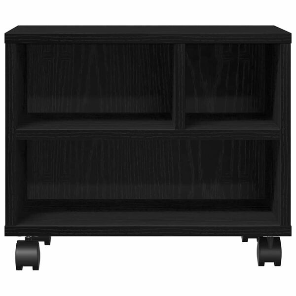 vidaXL Supporto per Stampante Rovere Nero 41 x 32 x 34,5 cm