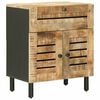 vidaXL Comodino Naturale 50 x 33 x 60 cm Legno di mango massello