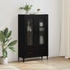vidaXL Credenza con cassetto Rovere Nero 70 x 31 x 115 cm