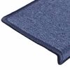 vidaXL Tappetini per scale 30 pz 65x21x4 cm Blu Bordo rettangolare