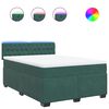 vidaXL Giroletto a Molle con Materasso Verde Scuro 140x200 cm Velluto