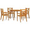 vidaXL Set Mobili da Pranzo per Giardino 5 pz Legno Massello di Acacia