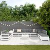 vidaXL Set Divani da Giardino 11 pz Bianco in Legno Massello di Pino