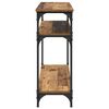 vidaXL Tavolo consolle con lo scaffale Legno vecchio 100 x 29 x 75 cm