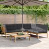 vidaXL Set Divani Pallet Giardino 4pz Cuscini Legno Massello Acacia