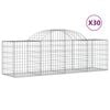 vidaXL Cesti Gabbioni ad Arco 30 pz 200x50x60/80 cm Ferro Zincato